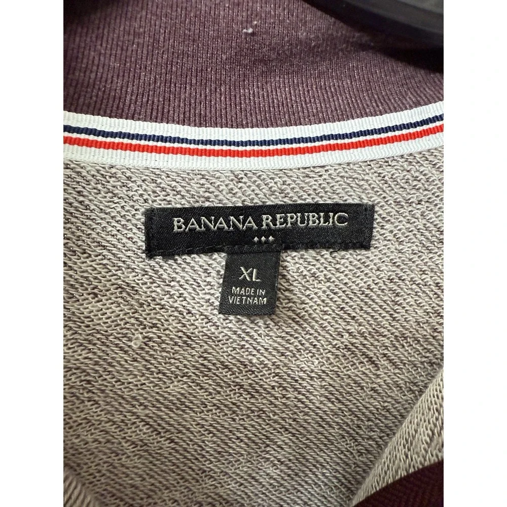 Banana Republic 1/4 Zip Knitted Cotton Pullover Size‎ XL. N21